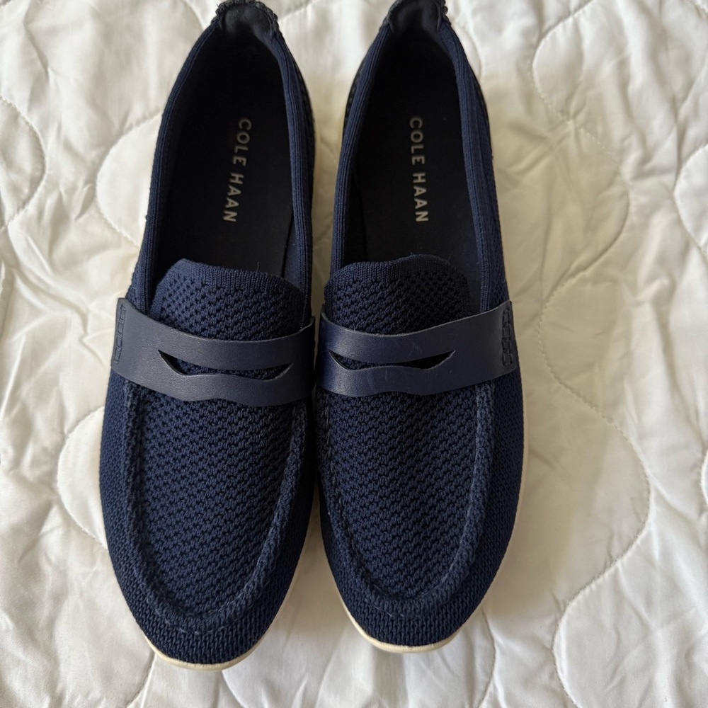 Cole Haan Men's Dark Blue Slip-On Loafers